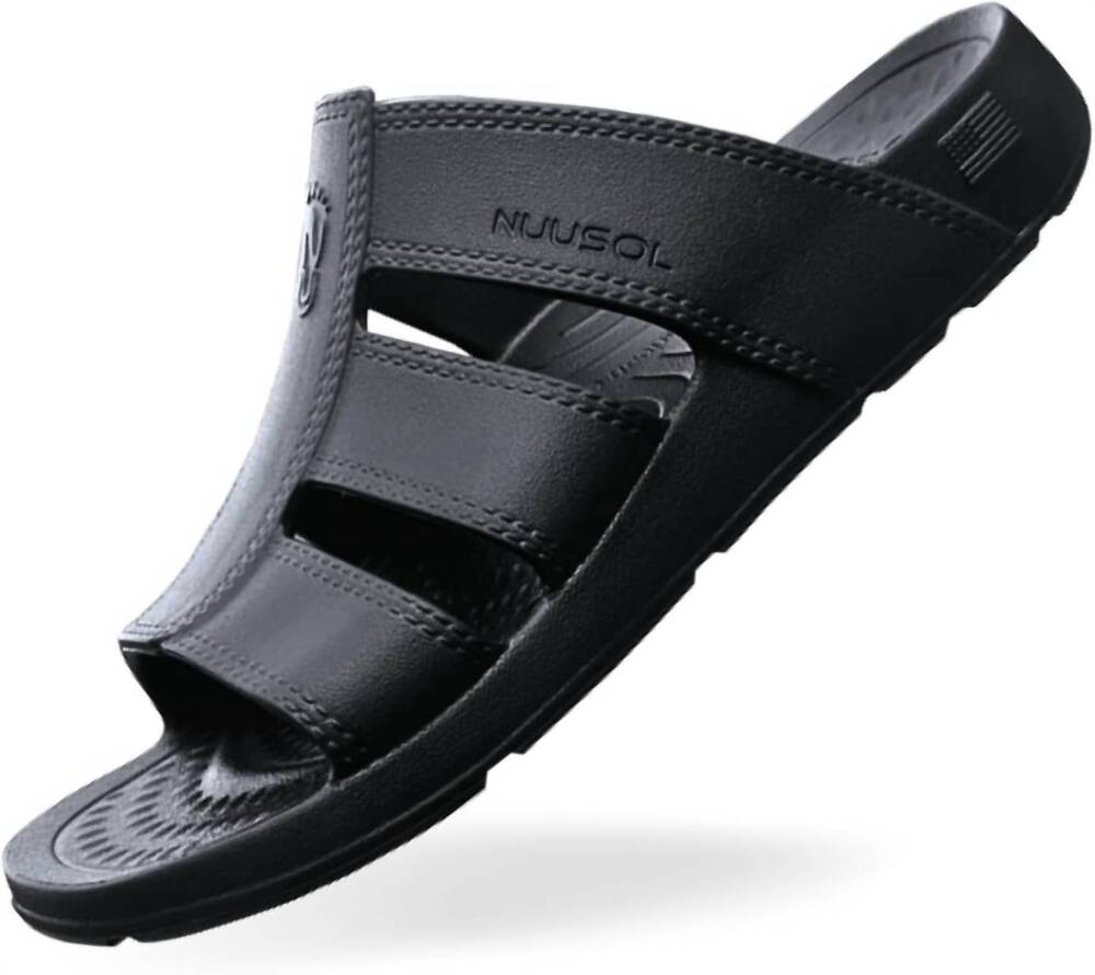 NEW NUUSOL men's stanley sandal in eclipse black